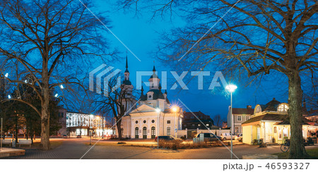 Parnu, Estonia. Night View Of Estonian Apostolic Orthodox Parnu Parnu, Estonia. Night View Of Estonian Apostolic Orthodox Parnu 46593327