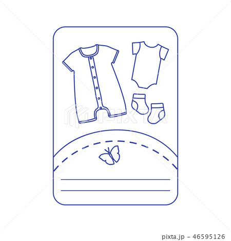 Vector illustration with baby clothes Slip, socks 46595126