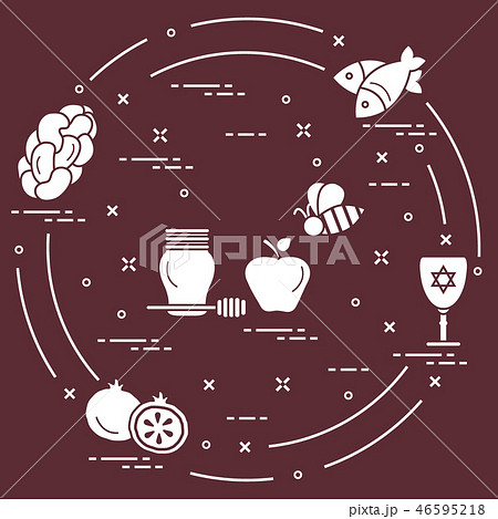 Jewish traditional treats and symbols 46595218
