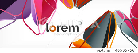 Vector colorful geometric triangle background, crystal banner design Vector colorful geometric triangle background, crystal banner design 46595756