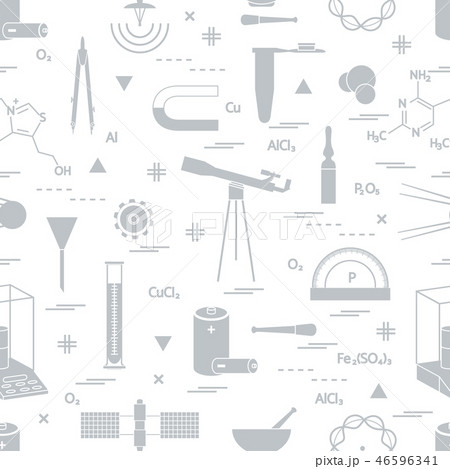Seamless pattern with variety scientific, 46596341