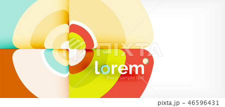 Circles and triangles geometric abstract background. Trendy abstract layout template for business or 46596431