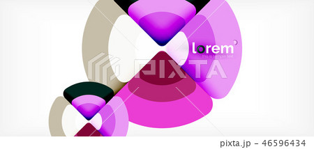 Circles and triangles design abstract background 46596434