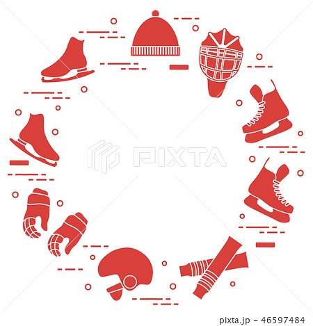 Figure skating and hockey elements Figure skating and hockey elements 46597484