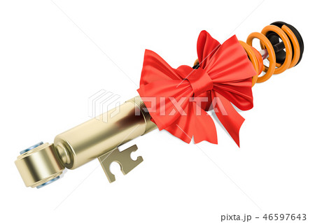 Shock absorber wrapped ribbon and bow 46597643
