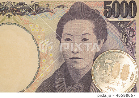 五千円札のアップ 五千円札のアップ 46598667