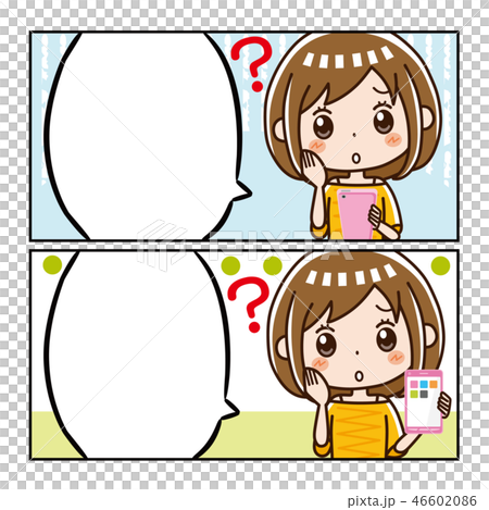 漫畫襯線智能手機女人 漫畫襯線智能手機女人 46602086
