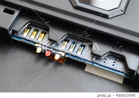 Broadband mobile technology concept. Dual SIM slot 46602990
