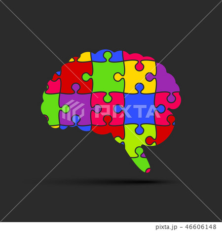 Puzzle Pieces Silhouette Brain Jigsaw Puzzle Brain 46606148