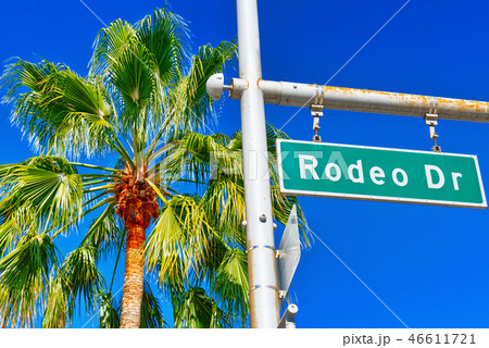 Rodeo Drive Road Sign on fashionable street Rodeo 46611721