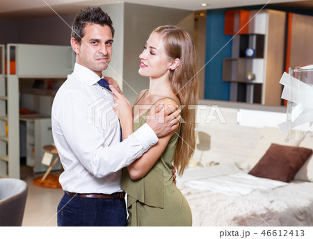 Romantic couple at home Romantic couple at home 46612413