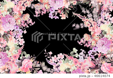 透明水彩 水彩画 花 46614074