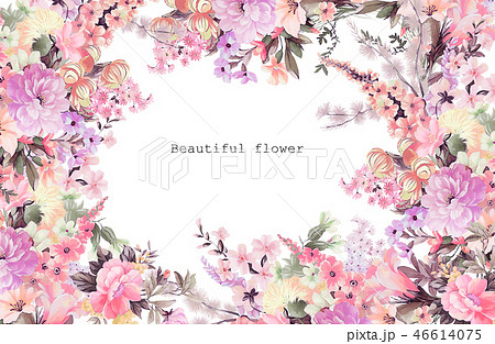 透明水彩 水彩画 花 46614075