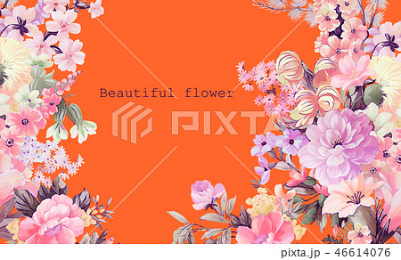 透明水彩 水彩画 花 46614076