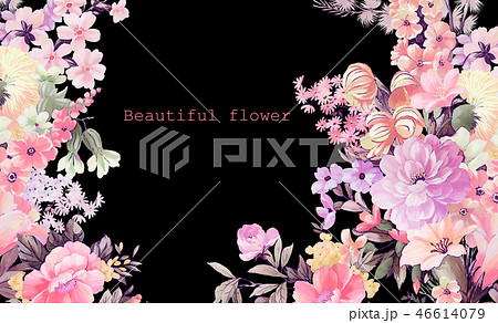 透明水彩 水彩画 花 46614079