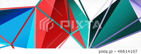 Vector colorful geometric triangle background, crystal banner design 46614107