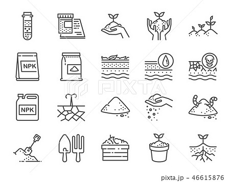 Soil line icon set. 46615876