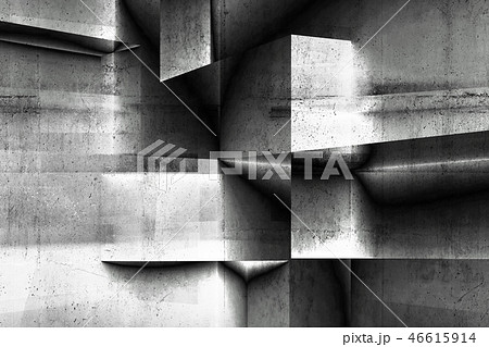 Abstract geometric concrete background 3d 46615914