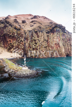 Navigation mark on breakwater, Iceland 46616244