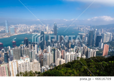 香港 ビクトリアピーク遊歩道（盧吉道観景台）からの景色 46616709