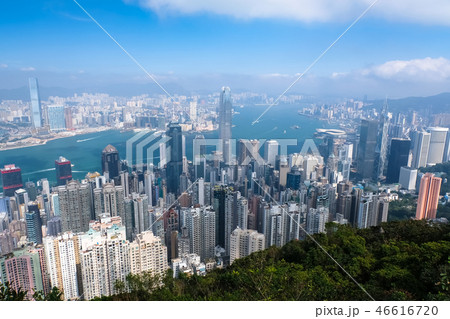 香港 ビクトリアピーク遊歩道(盧吉道観景台)からの景色 香港 ビクトリアピーク遊歩道(盧吉道観景台)からの景色 46616720