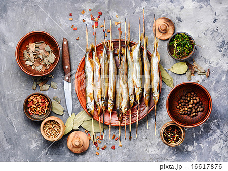 Appetizing smoked fish Appetizing smoked fish 46617876