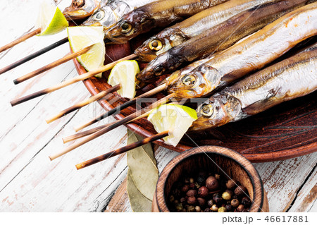 Appetizing smoked fish Appetizing smoked fish 46617881