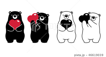 Bear vector polar bear heart valentine hug icon 46619039