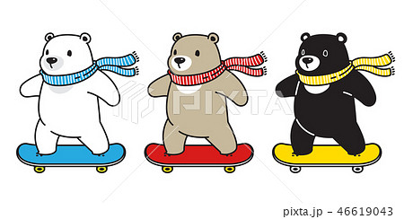 Bear vector polar bear skateboard skating scarf Bear vector polar bear skateboard skating scarf 46619043