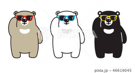 Bear vector polar bear sunglasses cartoon 46619045