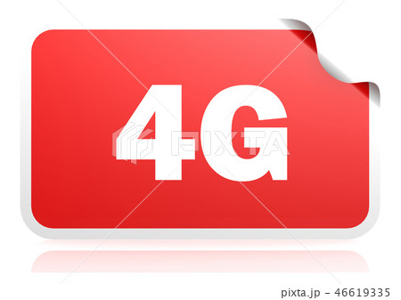 4G red square banner 46619335