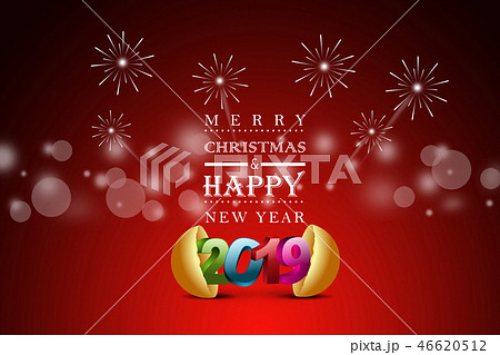 Happy New Year 2019 celebration concept 46620512