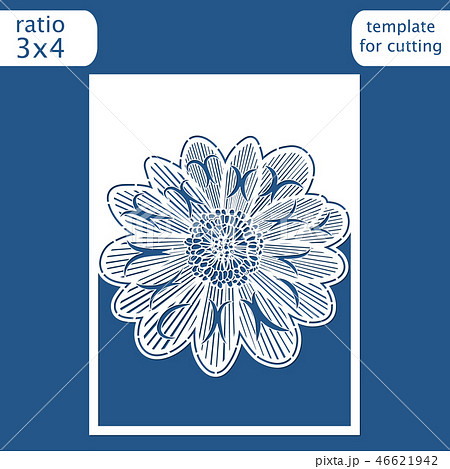 Laser cut wedding invitation card template. 46621942