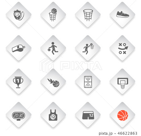 basketball icon set 46622863