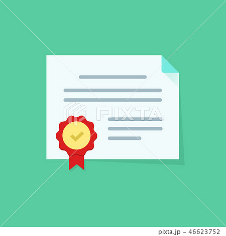 Diploma vector icon isolated, certificate symbol, coupon flat 46623752
