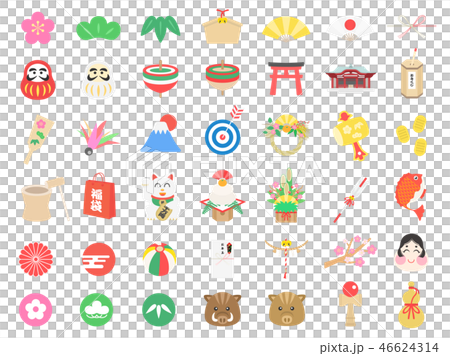 New Year Illustration Set New Year Illustration Set 46624314