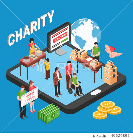 Charity Isometric Design Concept 46624892