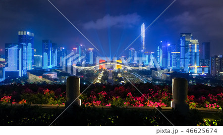 深セン市福田区 夜景 深セン市福田区 夜景 46625674