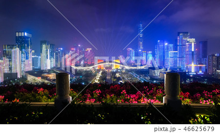 深セン市福田区 夜景 深セン市福田区 夜景 46625679