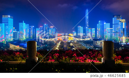 深セン市福田区 夜景 46625685