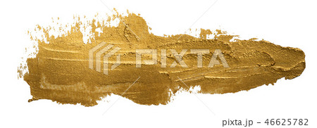 long golden smear oil paint spot isolated long golden smear oil paint spot isolated 46625782