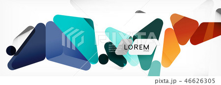 Mosaic triangular low poly style abstract geometric background. Polygonal vector. Abstract white 46626305