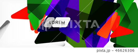 Mosaic triangular low poly style abstract geometric background. Polygonal vector. Abstract white 46626306