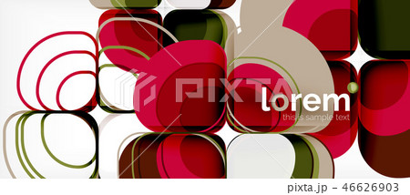 Round triangles geometric shapes composition 46626903