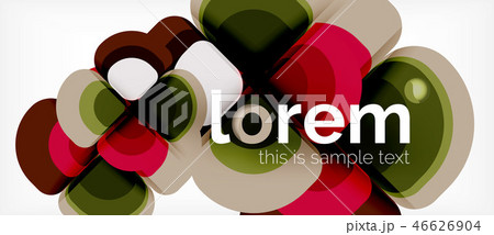 Round triangles geometric shapes composition 46626904