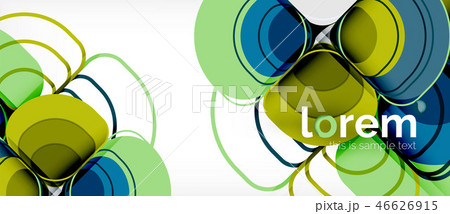 Round triangles geometric shapes composition Round triangles geometric shapes composition 46626915