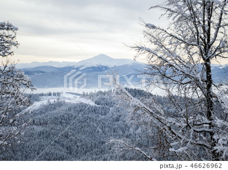beautiful mountains in winter 46626962
