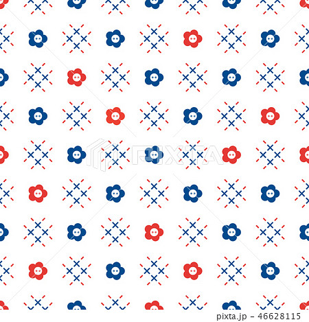 Seamless pattern with buttons Sewing, needlework 46628115