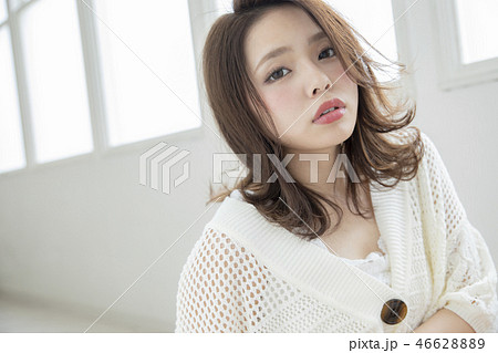 ストレート 外ハネボブスタイル 女性 ストレート 外ハネボブスタイル 女性 46628889