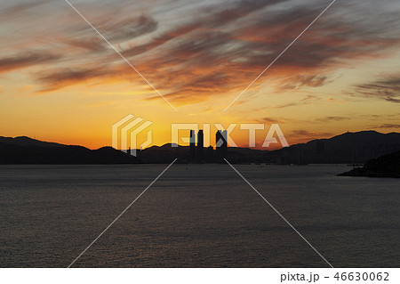 釜山 夕焼け 海 46630062